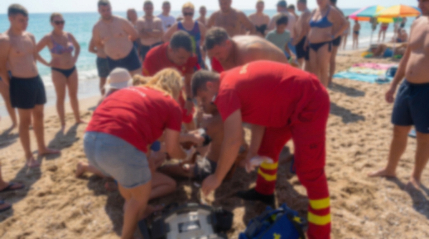 Intervenție a salvamarilor la Eforie: Turist din Buzău, scos din valuri pe plaja Acapulco