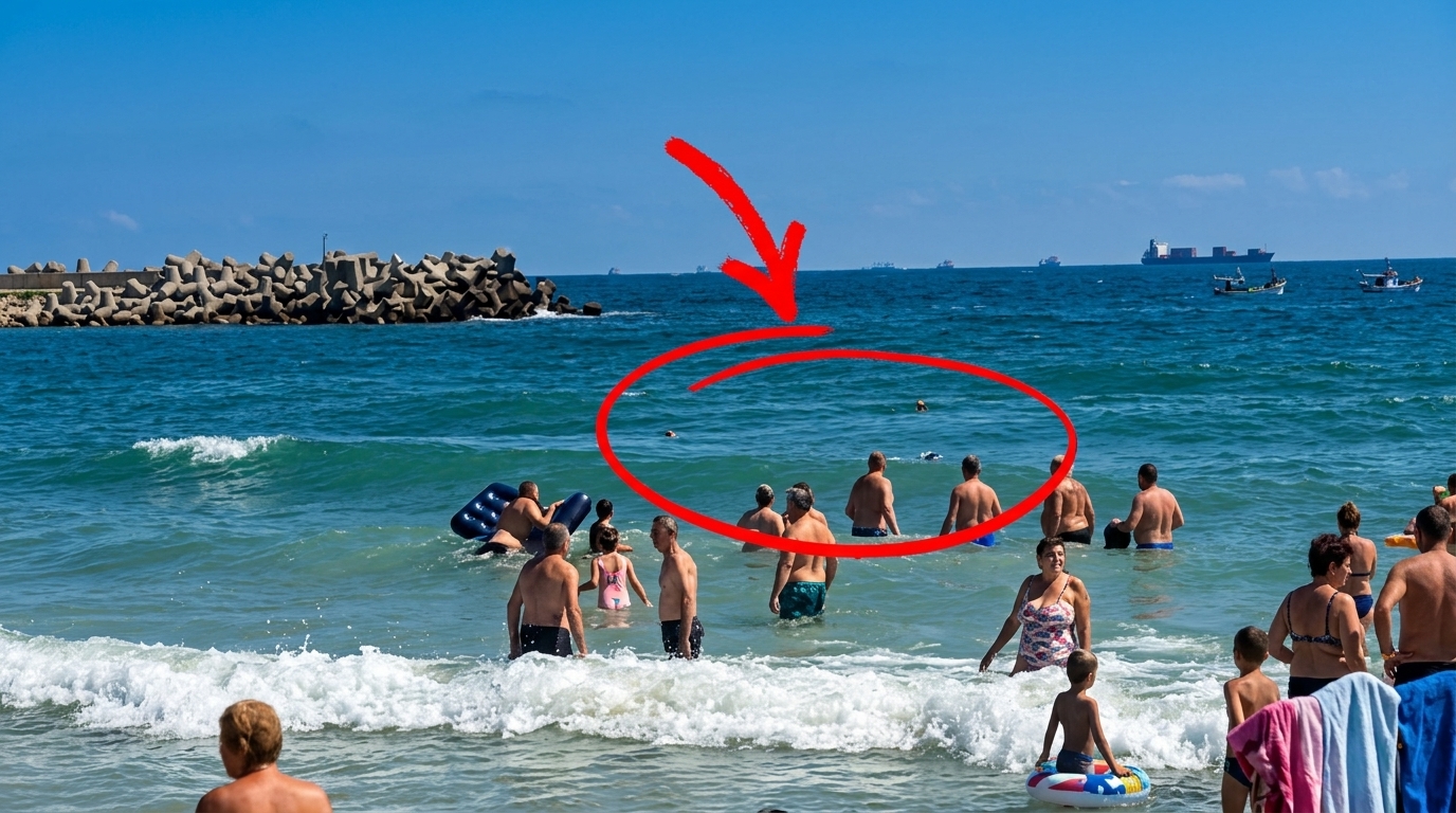 Intervenție a salvamarilor la Eforie: Turist de 72 de ani, salvat din mare pe steag roșu