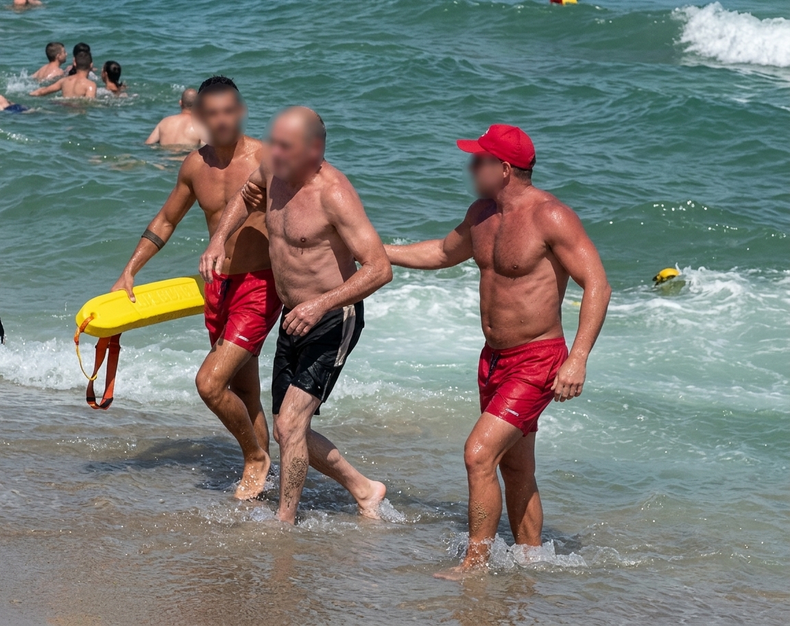 Inconștiență extremă pe plaja Belona: un turist din Lehliu, salvat de două ori de la înec în aceeași zi, pe steag roșu