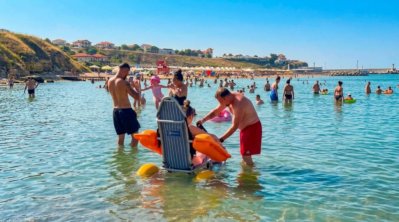 Litoral fără bariere: 18 plaje accesibilizate și sporturi nautice adaptate pentru persoanele cu dizabilități